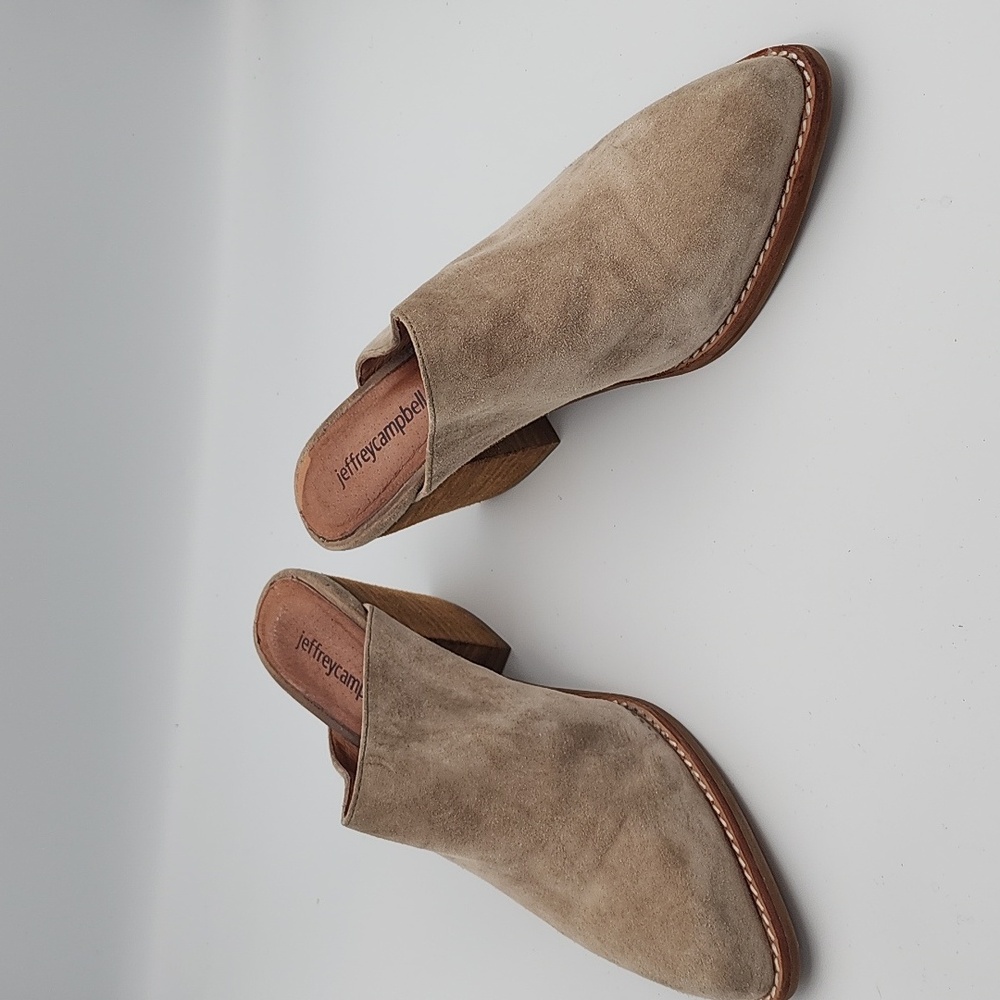 JEFFREY CAMPBELL Favela-2 Tan Suede Western Style Mule, Size 7.5 - Picture 3 of 8